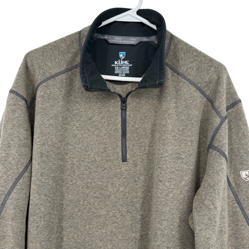 Kuhl Interceptr Quarter Zip Pullover Mens XXL Brown Fleece Technical Layer
